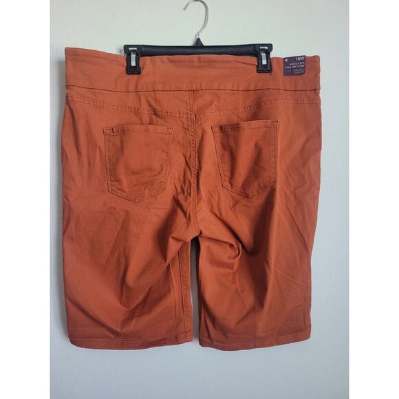 Gloria Vanderbilt Amanda Pullon Capri Bermuda Pants Terracotta 16w‎ - Picture 3 of 8
